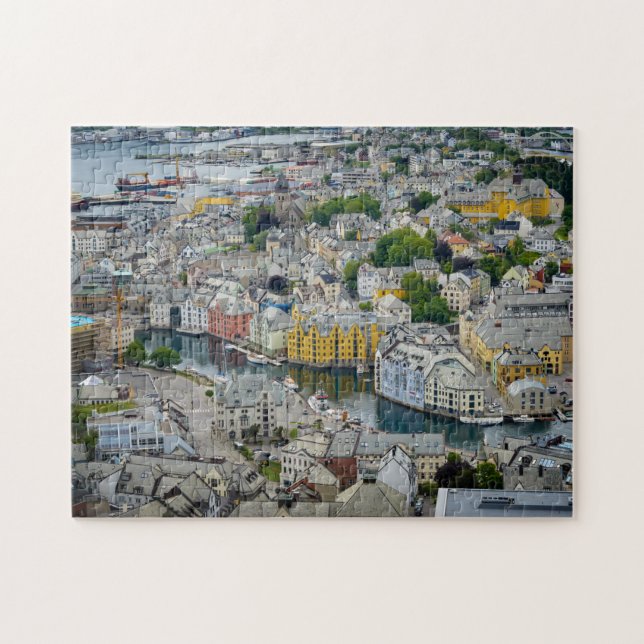 Art Nouveau city Alesund, Norway puzzle (Horizontal)
