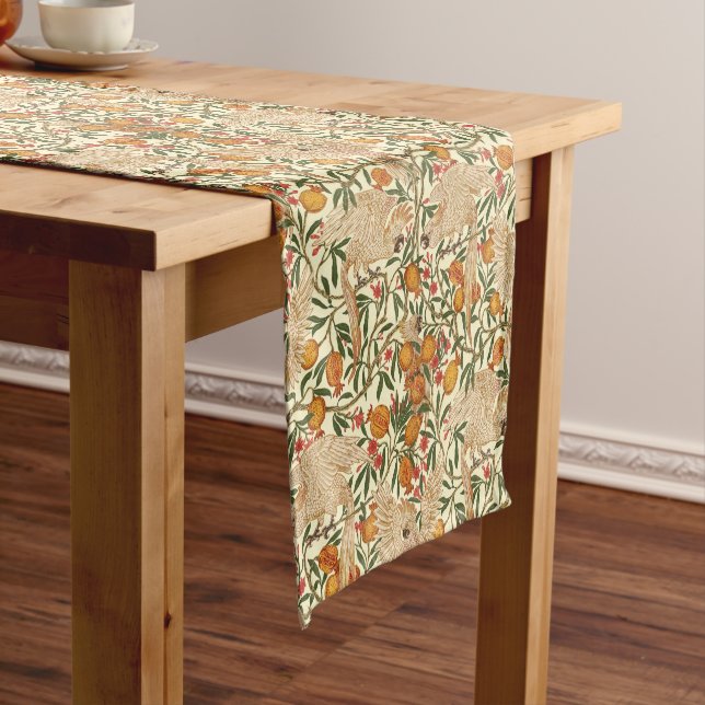 Art Nouveau Cockatoo Pattern by Walter Crane Short Table Runner (In Situ)