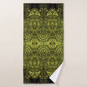 art nouveau colourful ornamental vintage pattern i bath towel