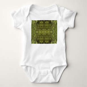 Art Nouveau: Colourful Vintage Ornament. Baby Bodysuit