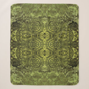 Art Nouveau: Colourful Vintage Ornament. Sherpa Blanket