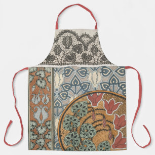 Art nouveau Cyclamen floral Eugene Grasset elegant Apron