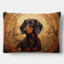 Art Nouveau Dachshund Makeup Bag