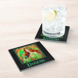 Art Nouveau Daiquiri Glass Coaster