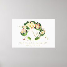 Art Nouveau Daisies Wreath Monogram to Personalize