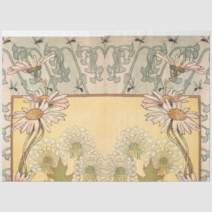 art nouveau daisy and dandelion 2 tissue paper