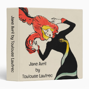 Art Nouveau Dancer Jane Avril by Toulouse Lautrec Binder
