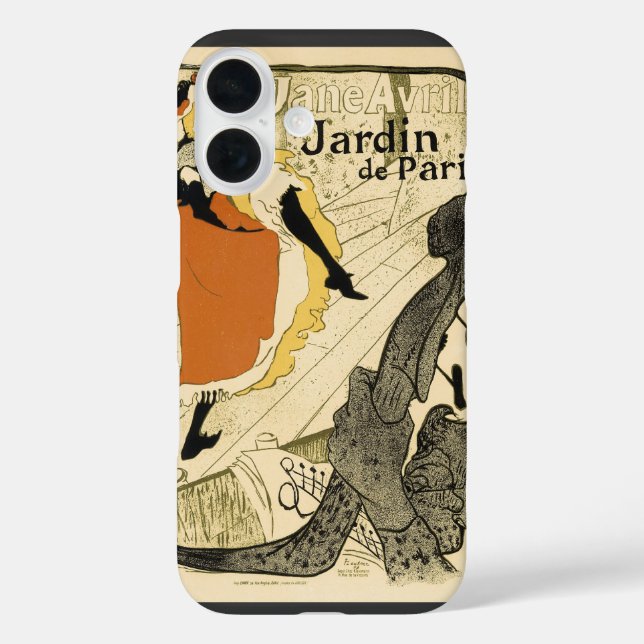 Art Nouveau Dancer Jane Avril by Toulouse Lautrec Case-Mate iPhone Case (Back)