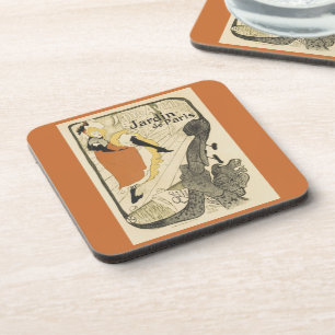 Art Nouveau Dancer Jane Avril by Toulouse Lautrec Coaster