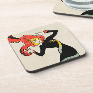 Art Nouveau Dancer Jane Avril by Toulouse Lautrec Coaster