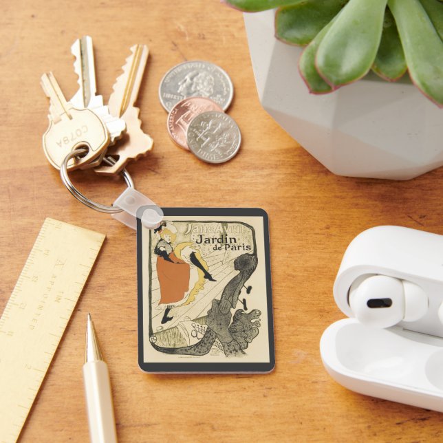 Art Nouveau Dancer Jane Avril by Toulouse Lautrec Keychain (Desk)