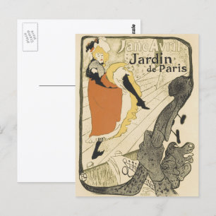 Art Nouveau Dancer Jane Avril by Toulouse Lautrec Postcard