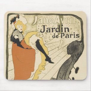 Art Nouveau Dancer Jane Avril, Toulouse Lautrec Mouse Pad