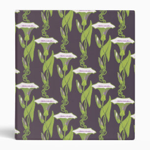 Art Nouveau dark Ipomoea floral wallpaper art Binder