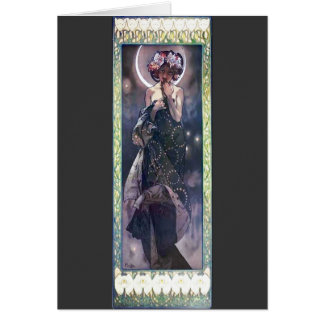 Art Nouveau Deco de femme de nuit de lune de Mucha