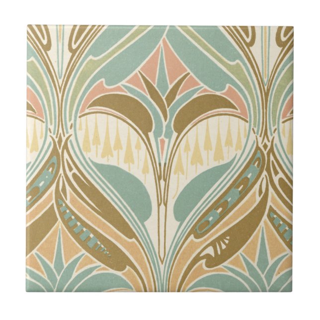 art nouveau decorative bliss pattern tile (Front)