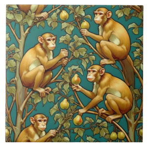 Art Nouveau Decorative Ceramic Tile