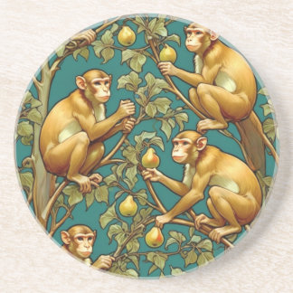 Art Nouveau Decorative Ceramic Tile Coaster