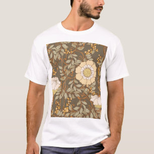 Art Nouveau: Decorative Floral Vintage. T-Shirt