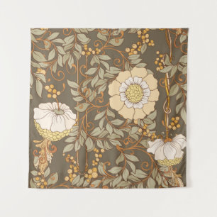 Art Nouveau: Decorative Floral Vintage. Tapestry