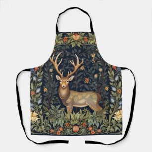 Art nouveau deer in the garden apron