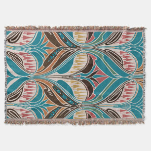 Art Nouveau Design #11 at Emporio Moffa Throw Blanket