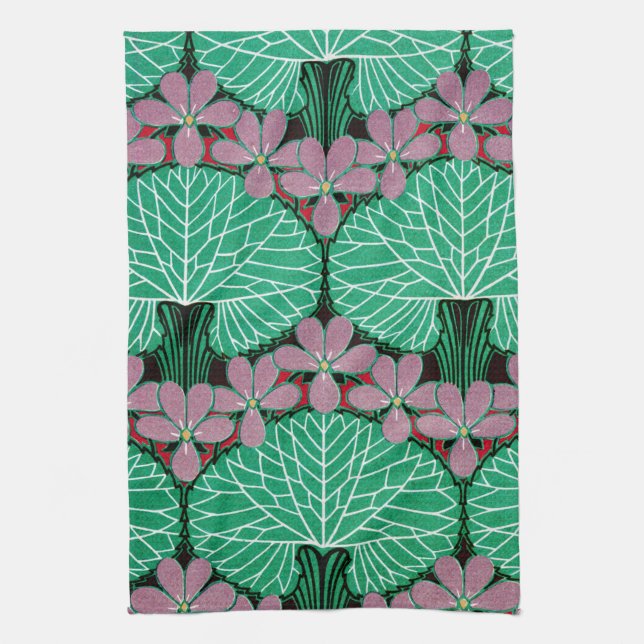 Art Nouveau Design #12 at Emporio Moffa Kitchen Towel (Vertical)