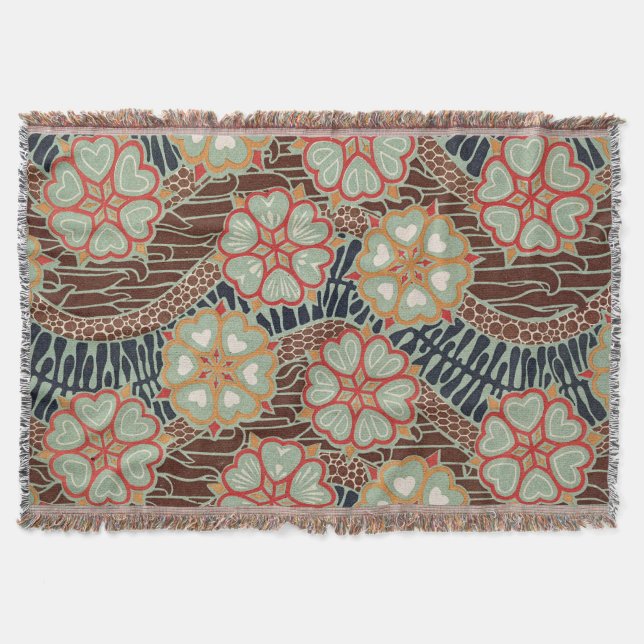 Art Nouveau Design #2 at Emporio Moffa Throw Blanket (Front)