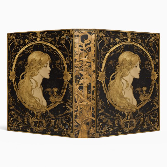 Art Nouveau Design 3-Ring Binder (Background)