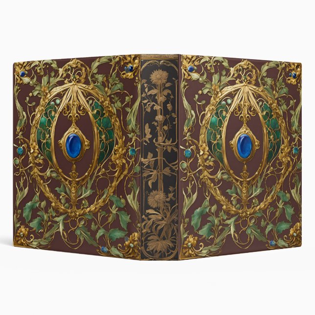 Art Nouveau Design 3-Ring Binder (Background)