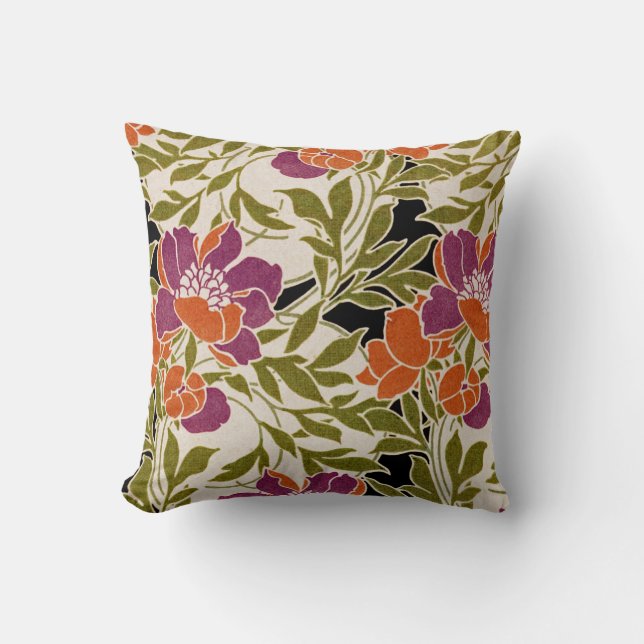 Art Nouveau Design #3 Throw Pillow (Front)