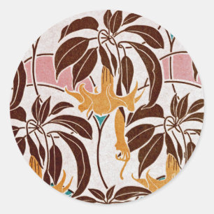 Art Nouveau Design #5 at Emporio Moffa Classic Round Sticker
