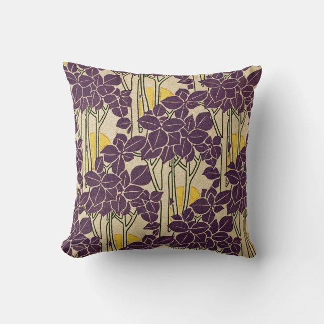 Art Nouveau Design #5 Throw Pillow (Front)