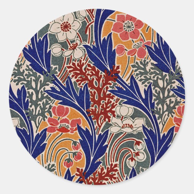 Art Nouveau Design #8 at Emporio Moffa Classic Round Sticker (Front)