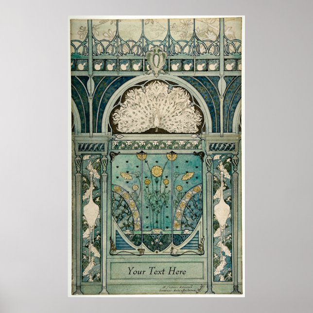 Art Nouveau Design by Émile Hutré c1896 Poster (Front)