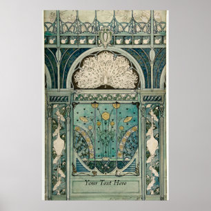 Art Nouveau Design by Émile Hutré c1896 Poster