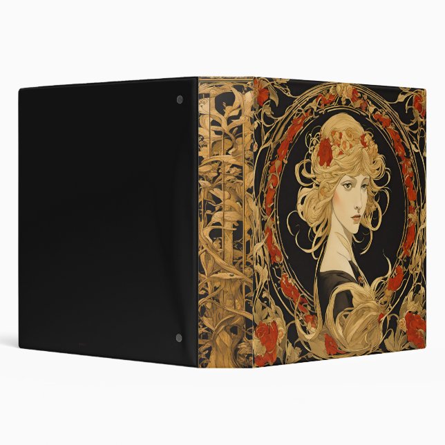 Art Nouveau Design Classeur de 3 arcs (Arrière-plan)