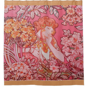 Art Nouveau design Shower Curtain