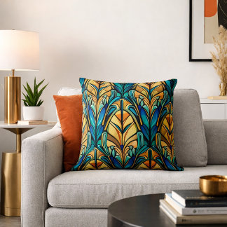 Art Nouveau design Throw Pillow