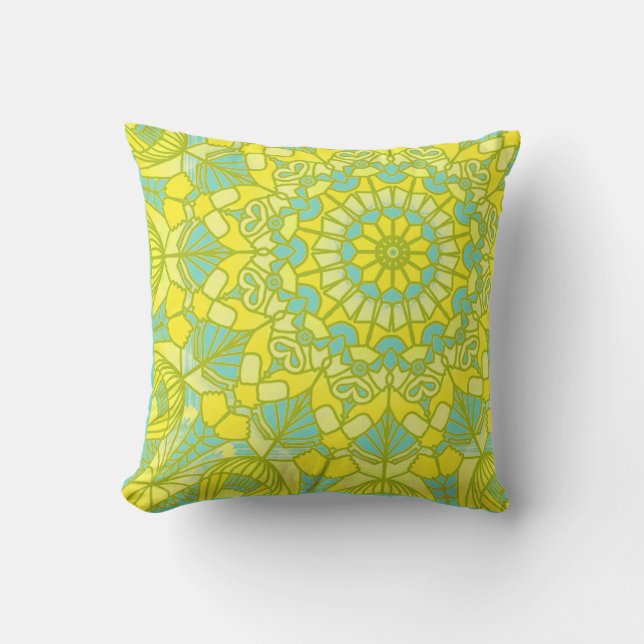 Art Nouveau Design Throw Pillow (Front)
