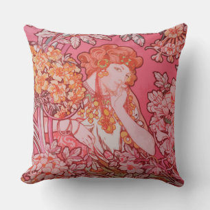 Art Nouveau design Throw Pillow 20" x 20"