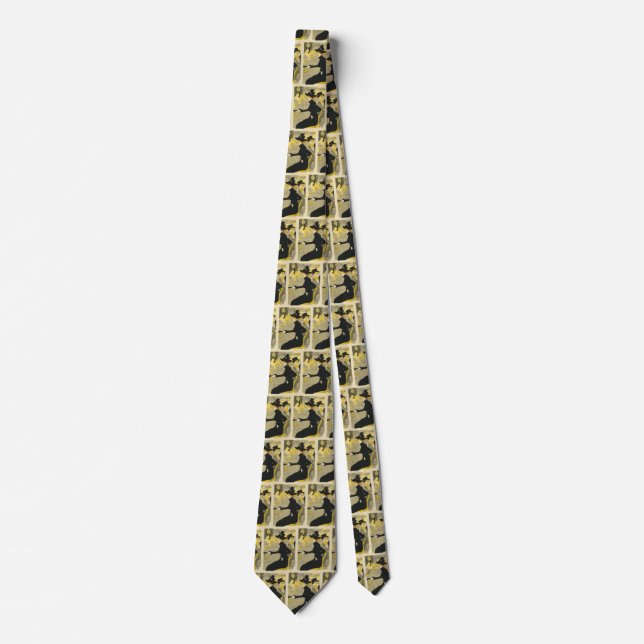 Art Nouveau, Divan Japonais by Toulouse Lautrec Tie (Front)