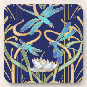 Art Nouveau Dragonflies Coaster