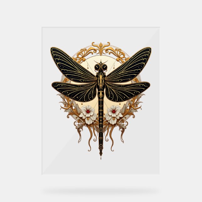 Art Nouveau Dragonfly Elegant Steampunk (Recto)