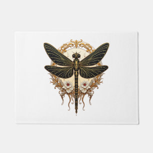 Art Nouveau Dragonfly Elegant Steampunk Doormat