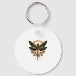 Art Nouveau Dragonfly Elegant Steampunk Keychain