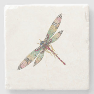 Art Nouveau Dragonfly Stone Coaster