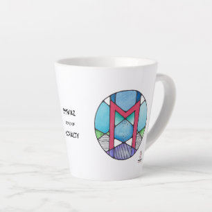 Art Nouveau Ehwaz Rune Latte Mug – Loyalty!