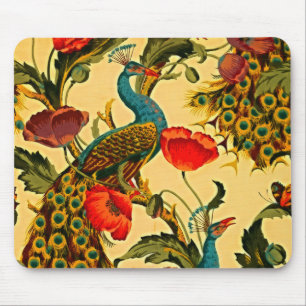 Art Nouveau Elegance: Sidewall, The Peacock, 1896 Mouse Pad