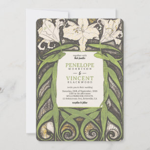 Art Nouveau Elegant Lily Invitation